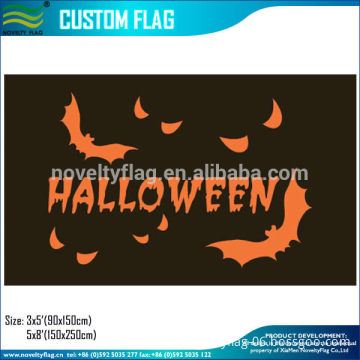 full color printed happy Halloween dispaly flag